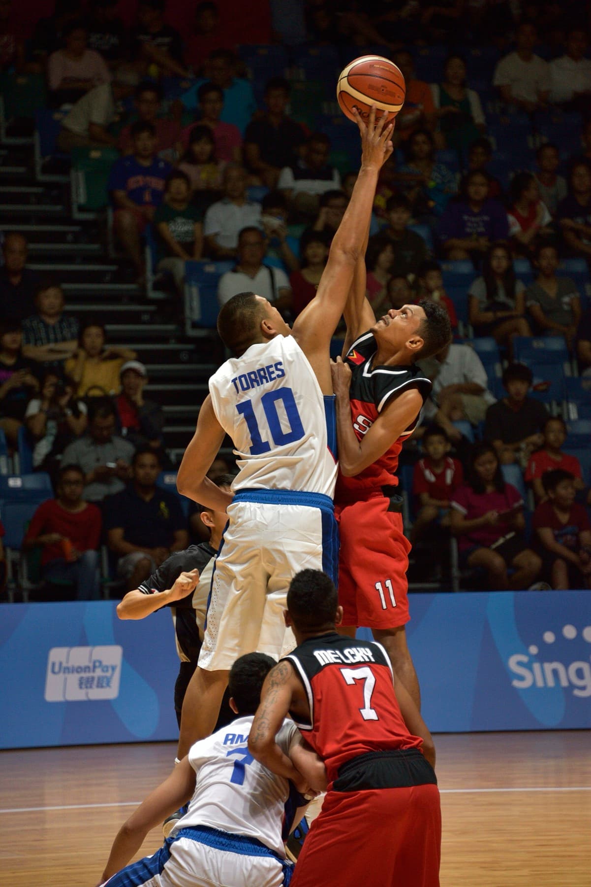 Philippines vs East Timor at the 2015 SEA Games — national-team basketball as civic ritual.