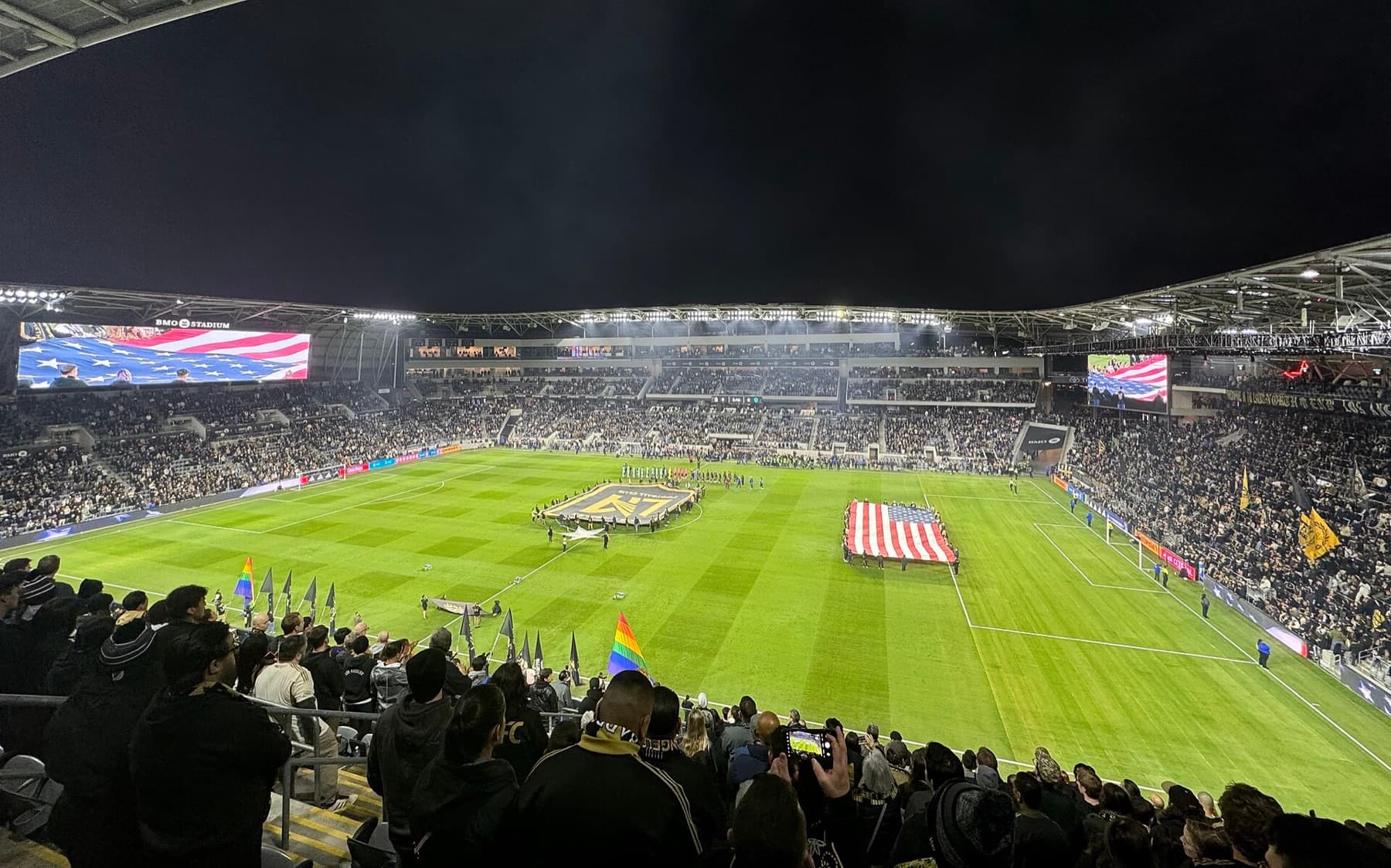 BMO Stadium before an LAFC–Seattle Sounders MLS Cup Western Conference semifinal on Nov. 23, 2024 — the venue Berg’s ownership group helped turn into an MLS benchmark before he leaves the club to run the league.