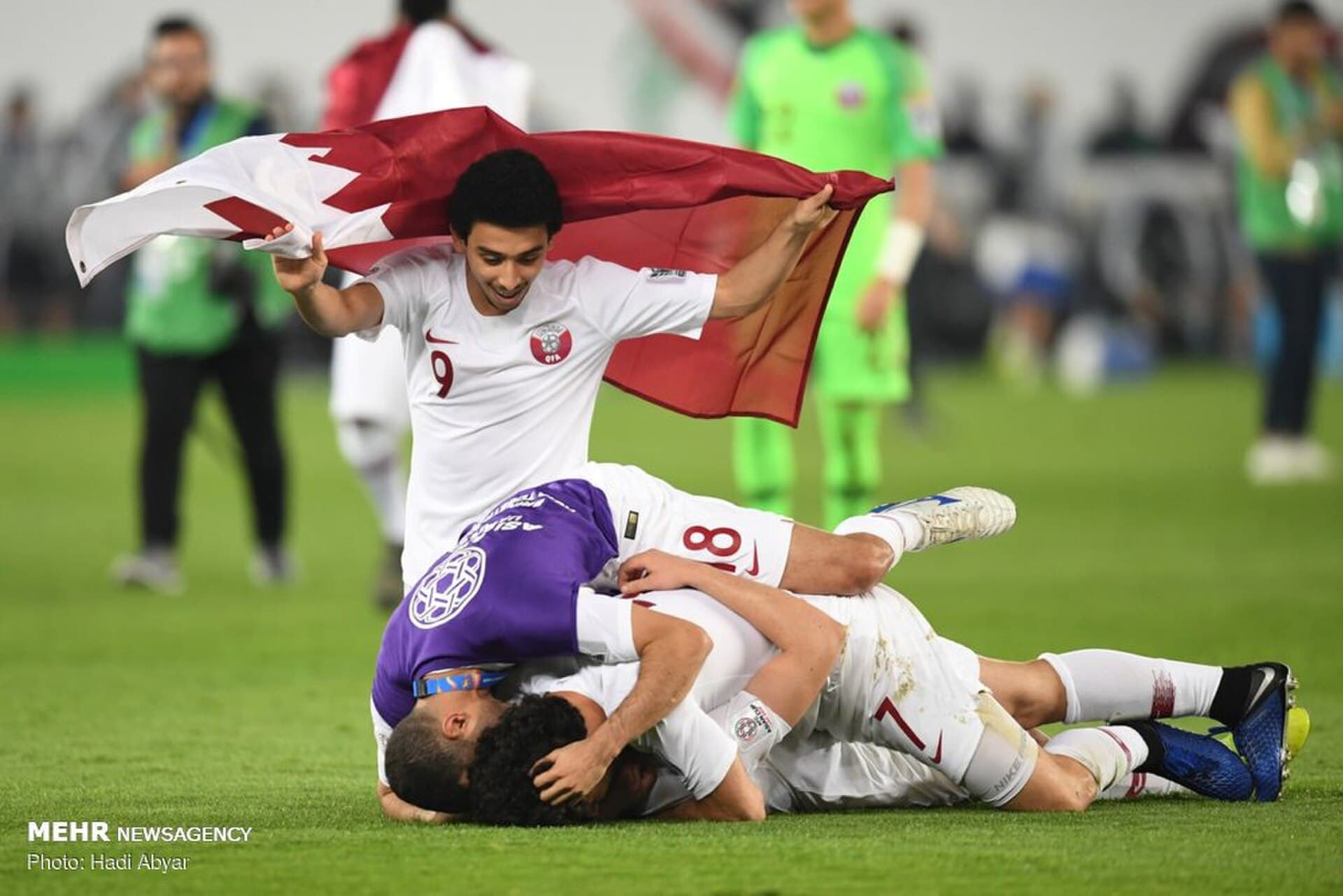 Qatar celebrate during the 2019 AFC Asian Cup semifinal against the UAE in Abu Dhabi. The next senior Asian Cup is set for Saudi Arabia in 2027.