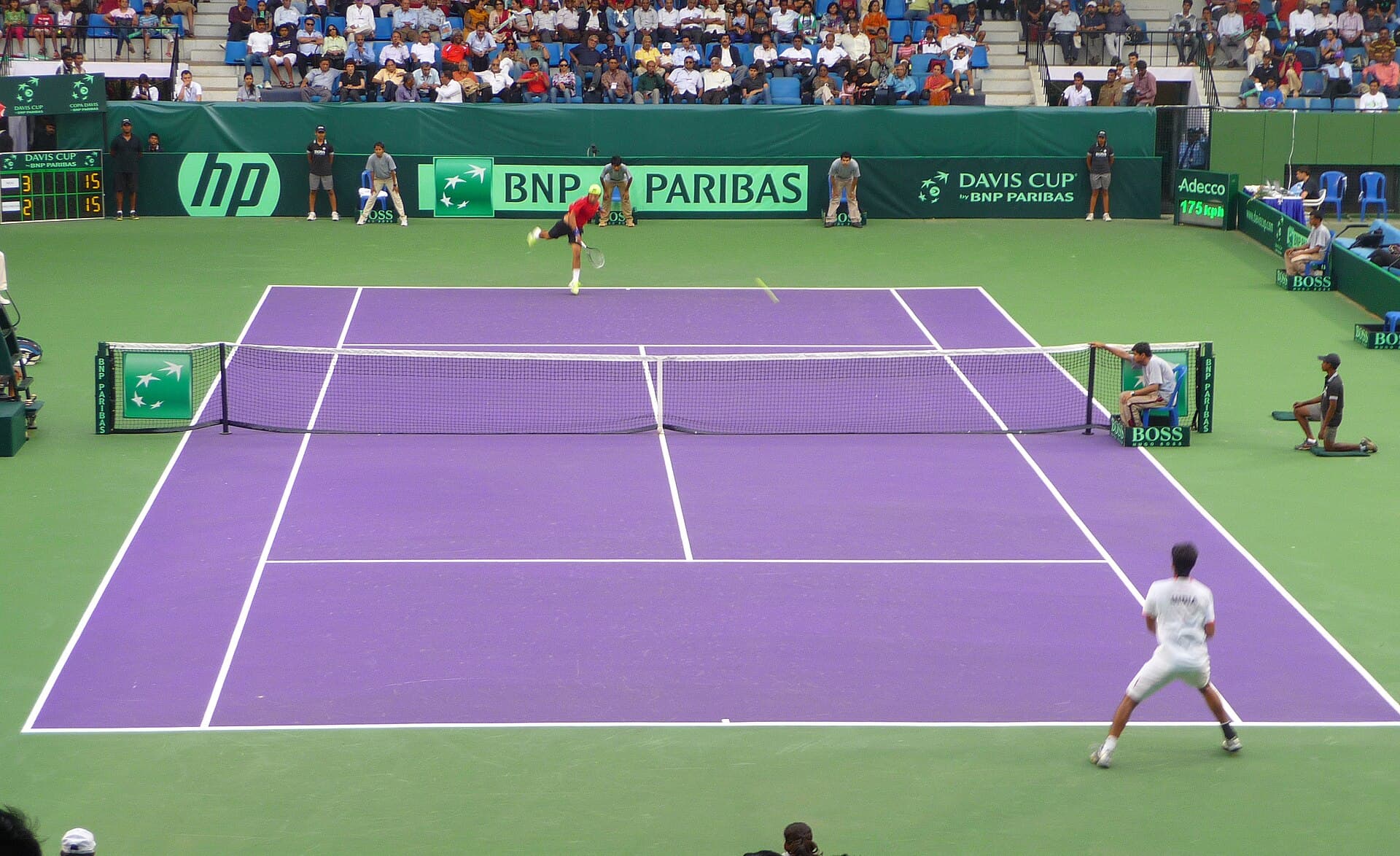 Yuki Bhambri in a Davis Cup tie in Bengaluru in 2013 — still the doubles half of the Seoul squad that just added Manas Dhamne.