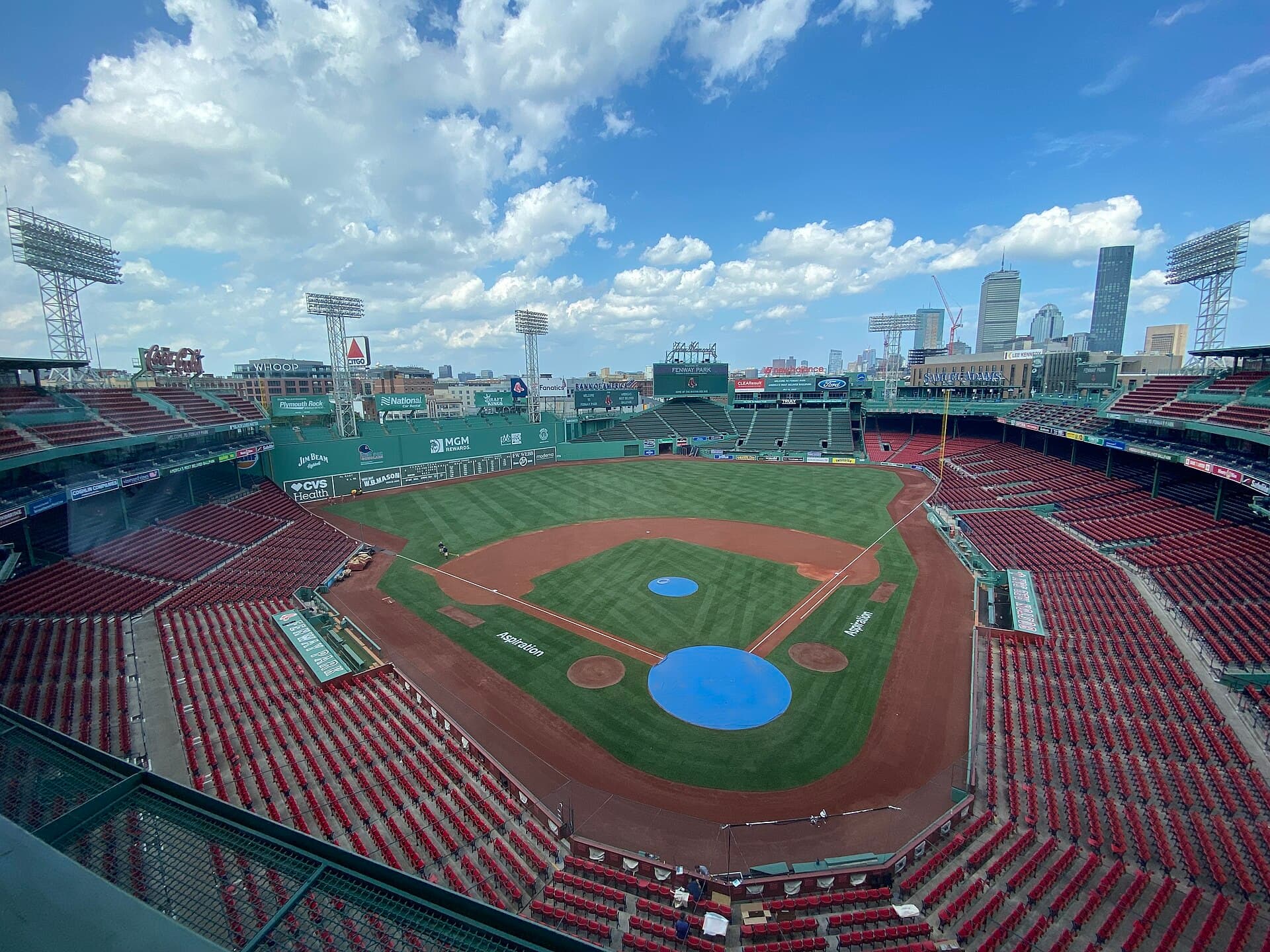 Fenway Park from the press box in July 2022. Fenway Sports Group, which owns the Red Sox, just bought the last team in the new women’s indoor golf league.