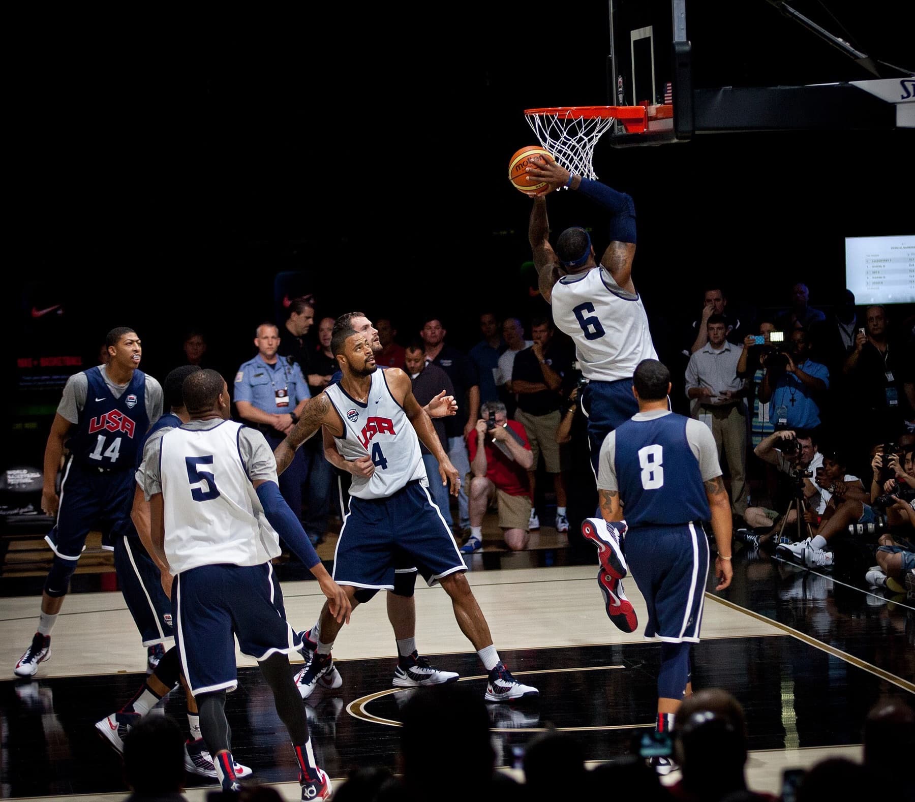 LeBron James dunking in July 2012 — fourteen years before he called Philadelphia his ‘last decision’ in free agency.