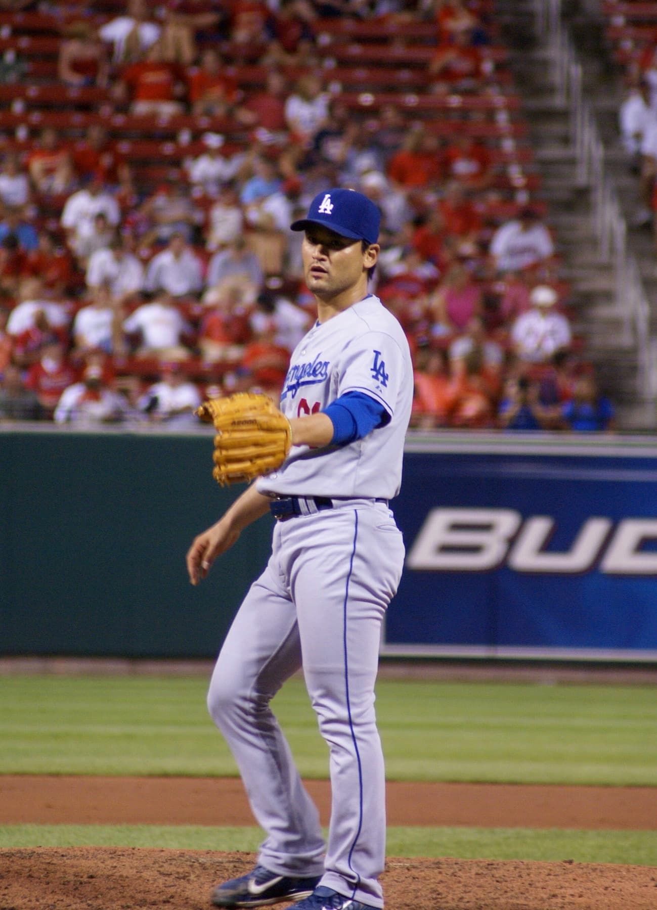 Chan Ho Park with the Los Angeles Dodgers on August 5, 2008 — the first South Korean-born major leaguer, now the first Korean to buy into an MLB ownership group.