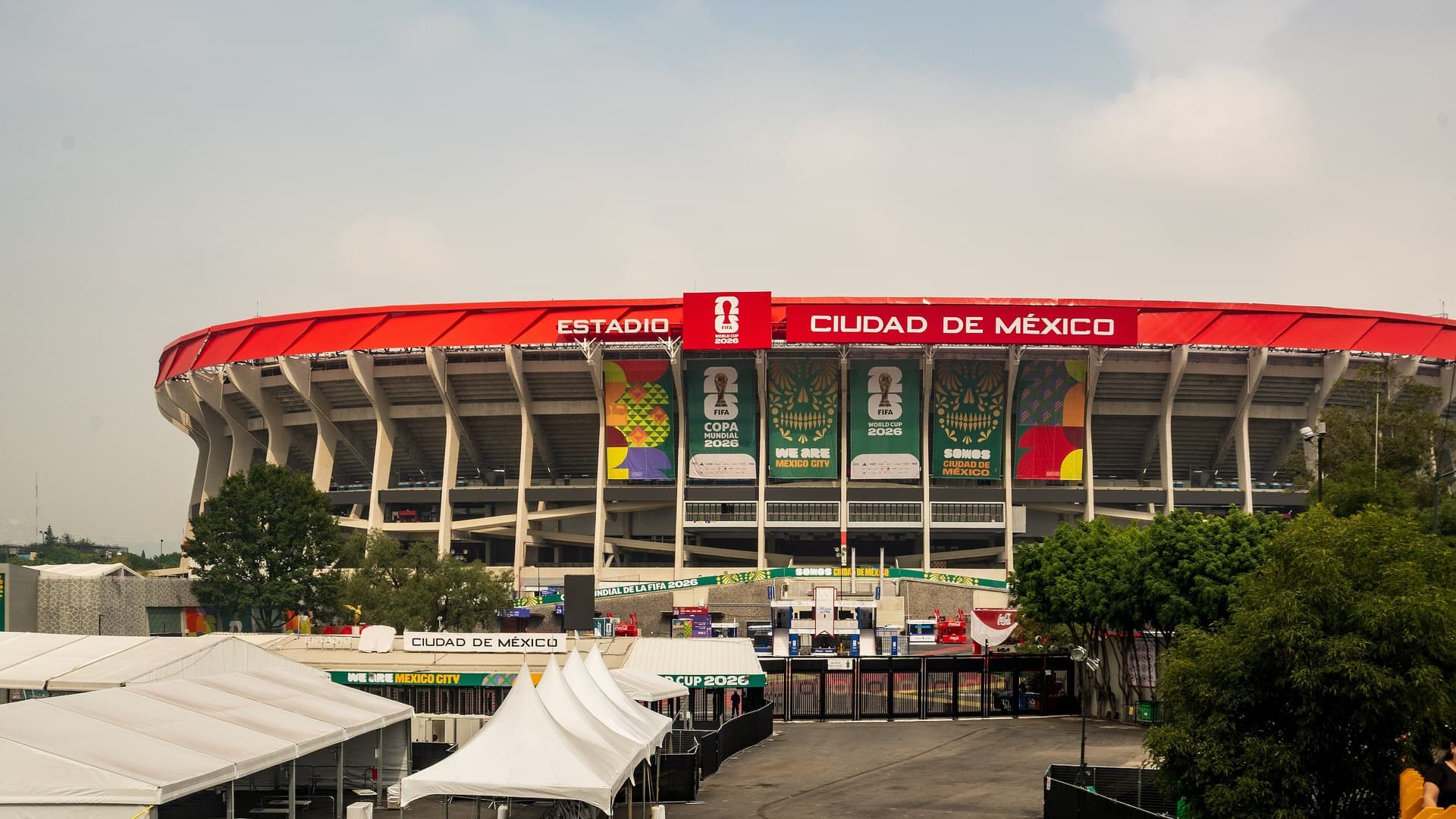 Estadio Ciudad de México (Azteca) dressed for the 2026 World Cup — the venue that opened the tournament on June 11.